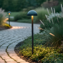 Balise LED d'extérieur Ocala 60 cm 12W 220VAC 3000K Noir