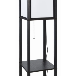 BEGO Lampadaire étagère design, 3 plateaux, 160 cm, noir