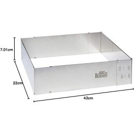 Birkmann BIR4026883429307 Cadre de cuisson réglable en acier 22 x 25 à 43 x 48 cm, hauteur 7 cm EASY BAKING