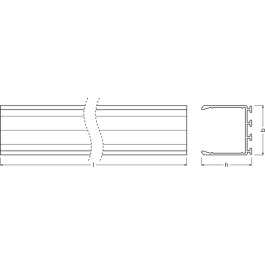 Ledvance LVE-4058075278165 PW03/U/26X26/14/1 1M Tiras LED Profil Ancho pour éclairage intérieur général, aluminium