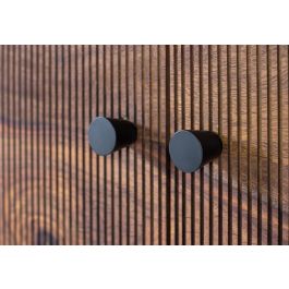 GINER Y COLOMER Consola 2 portes en palissandre et bois de manguier avec pieds métal 90x40x80 cm Brun Noir