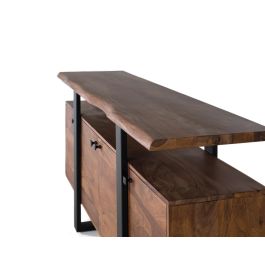 GINER Y COLOMER - Buffet 4 portes en palissandre avec pattes métal, couleur noyer - 175 x 45 x 90 cm