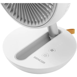 Sencor SFE 0773WH Ventilateur de bureau sans fil pliable, 18 cm, 4 vitesses, 15 h autonomie, batterie 4000 mAh, chargement USB-C, 36 dB