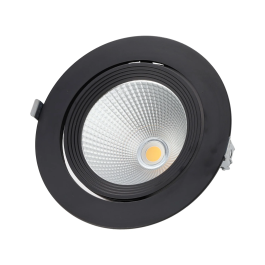 Downlight LED 40W 4000Lm 3000K Orientable UGR17 50.000H Noir