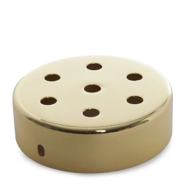 Rosace Métallique Dorée Ø 100mm - 7 Trous [AM-AR096]