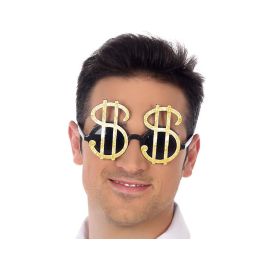 Dollar Ricachon Lunettes de soleil décoratives en forme de symbole dollar doré - Accessoire de fête thème années 80 et déguisement Precio: 10.5. SKU: B1KD2REWV3