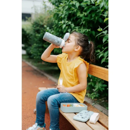 Monbento MB Pop - Gourde isotherme 360 ml pour enfants avec bec verseur - Bouchon ouverture rapide - Sans BPA - Modèle Pop Raccoon