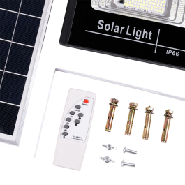 Projecteur LED Solaire 30W 6500K Étanche avec Panneau et Télécommande - Éclairage Extérieur Automatisé