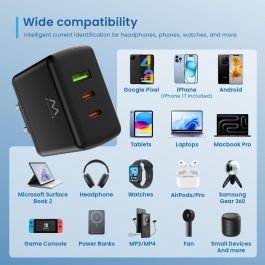 Chargeur mural Ewent EW1331 Noir 65 W