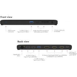 ICY BOX IB-DK2116-C USB-C 11-in-1 PD 100W DockingStation