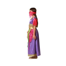 Déguisement Bailarabe Danseuse Orientale Multicolor pour Fille 3-4 Ans - Robe, Veste, Ceinture et Voile inclus