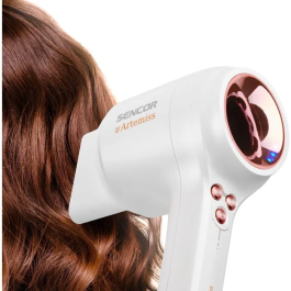 Sencor SHD 9100RS - Sèche-cheveux Artemiss avec technologie BLDC, 4 températures, 3 vitesses, flux d'air 75 km/h, ionisation et accessoires magnétiques