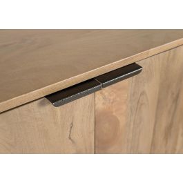 GINER Y COLOMER Buffet 4 portes en bois de manguier naturel aux coins arrondis avec poignées métalliques, design épuré et spacieux