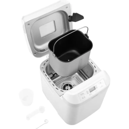 SENCOR SBR 1040WH - Machine à Pain 900 g, 10 Programmes, Écran LCD, Fonction Maintien au Chaud 60 min, Moule Antiadhésif Lavable - 550 W, Blanc