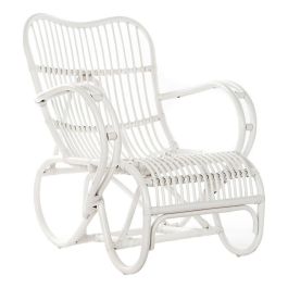 Fauteuil à Bascule DKD Home Decor Blanc 75 x 85 x 85 cm