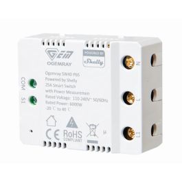 Shelly Plug & Play "PbS Ogemray Smart Relay 25A" Großgeräte Relais max 25A Messfunktion WLAN Lan BT