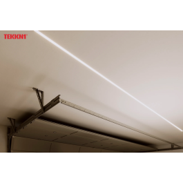 HORST Profilé Aluminium KIMERA Anodisé Argent avec Diffuseur Opal, Tapons et Clips de Fixation 2,02M