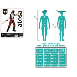 Déguisement de Pirate Bucanier pour Garçon 10-12 Ans - Ensemble avec Chemise, Pantalon, Ceinture et Foulard