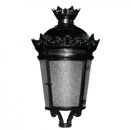Lampadaire d'extérieur en fonte d'aluminium noir 650mm peint au four