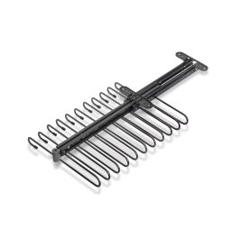 Emuca Porte-pantalons extractible, 11 tiges, guides d'extraction totale, Acier, Titane