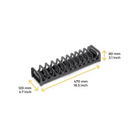 Emuca Orderbox Porte-assiettes pour tiroir, 120x470mm, Aluminium et Plastique, Gris antracite