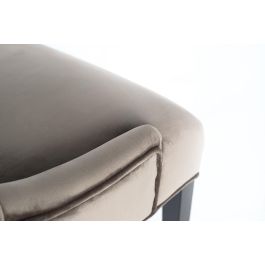 GINER Y COLOMER Lot de 2 chaises rembourrées en simili velours polyester et bois, couleur anthracite (93x57x62 cm)