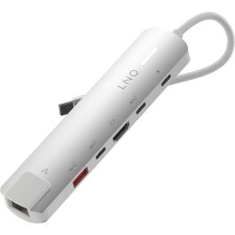 Hub USB Linq Byelements LQ49061 Blanc Gris