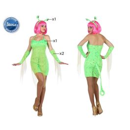 Déguisement Alien Adulte Femme, Ensemble 4 Pièces avec Tunique Courte et Queue, Taille M-L, Vert, Matière Polyester Precio: 13.2. SKU: S1103303