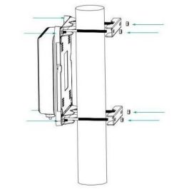 Z ALLNET Switch unmanaged outdoor 3 Port Gigabit 100W zbh. Mast-Montage/Pole-Mount Kit