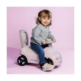 Smoby Porte-bébé 2 en 1 Auto Pink SMO3032160109672, 10 mois et +, Klaxon, Fabriqué en France
