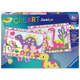Ravensburger 12023213 - Kit de Peinture par Numéros CreArt Junior Dinosaures pour Enfants dès 5 Ans - Tableaux et Pinceau Inclus Precio: 32.724. SKU: B1FJXBPR5F