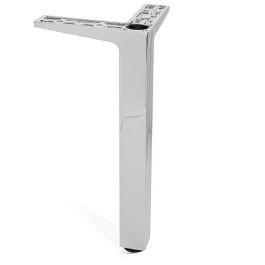 MAFOS Pata Metálica Zamak Quadro Acabado Cromo Brillo Altura H200