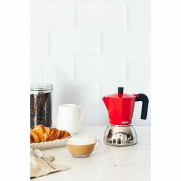 Cafetière Italienne BRA INOX RED 6T Rouge Acier inoxydable 6 Tasses