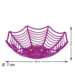 Déco Centre de Table Toile d'Araignée et Crâne Violet - Diamètre 26 cm - Idéal pour Halloween et Fêtes Thématiques Precio: 10.5. SKU: B1A2HWM4A3
