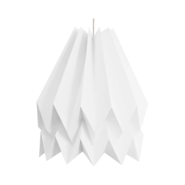 Lampe Suspendue Chofugaoka ORI-PS-P-W, Papier 160g, Câble Textile Arena 1M, E27 Blanc Polaire