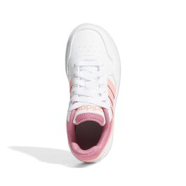Chaussures de Sport pour Enfants Adidas Hoops Blanc 37