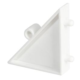 HERRAJES ALK Support d'angle avec piton en plastique blanc
