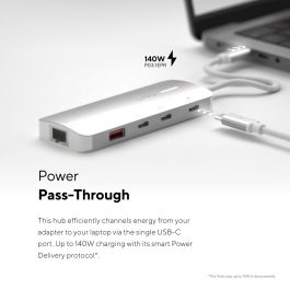 Hub USB Linq Byelements LQ49081PS Blanc Gris