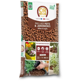 Or Brun - Billes d'argile expansées - Favorise le drainage et aère le sol - Conserve l'humidité - Pour pots et jardinières - 20 litres Precio: 38.46. SKU: B183XNY4F4