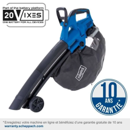 Scheppach SCHEPPACH BC-BLV720-X - Souffleur Aspirateur sans Fil 4 en 1, Débit 210 km/h 720 m³/h, Sac 45 L, 2 Batteries 20V IXES et Chargeur Inclus Precio: 213.864. SKU: B173QF9DFW