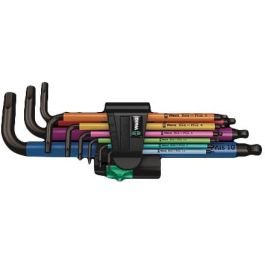 Wera 950/9 Hex-Plus Multicol 1 SB Winkelschlüsselsatz met BL