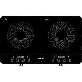 Sencor SCP 4201GY Plaque de cuisson à double induction 2 foyers, 3500 W, écran LCD, gris, commandes tactiles, surface en verre céramique
