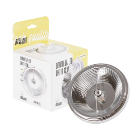 BX3 LIGHT - Ampoule LED 12W 1200Lm 4200K GU10 QR111 - 40000h de durée de vie - Pour éclairage d'accent et professionnel