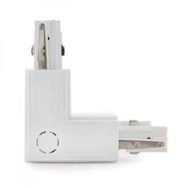 Connecteur en L pour rail triphasé blanc