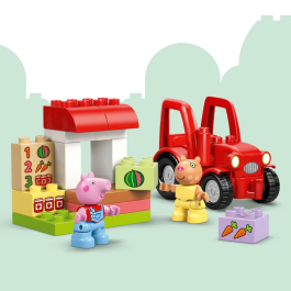Lego DUPLO - 10468 - Jeu de construction Tracteur et Marché Peppa Pig, Cadeau éducatif pour enfants dès 2 ans, Jeu d'imagination et créativité
