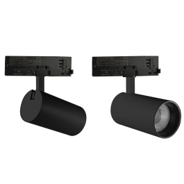 Projecteur sur Rail LED Trifasico Puissance et Température de Couleur Réglables 20-25-30W 6000-4000-3000K Noir [ATL080030-T-B]