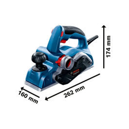 Bosch Professional Rabot électrique filaire GHO 20-82, 700 W, 82 mm, avec butée parallèle, clé et sac à poussière - 06015A9100