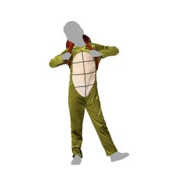 Déguisement Tortue Ninja Enfant Garçon 7-9 Ans - Costume de Combat Verte avec Caparazon en Polyester
