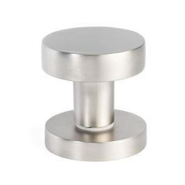 HERRAJES ALK Pomo Manivela Redondo Elio Ø53 Negro, Niquel Satinado, Negro Mate