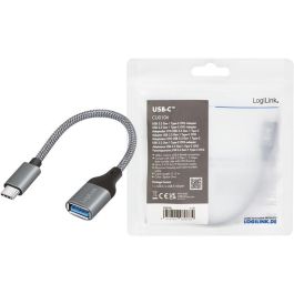 LogiLink USB-C > USB 3.2 (ST-BU) 0,15m Adapter Grau